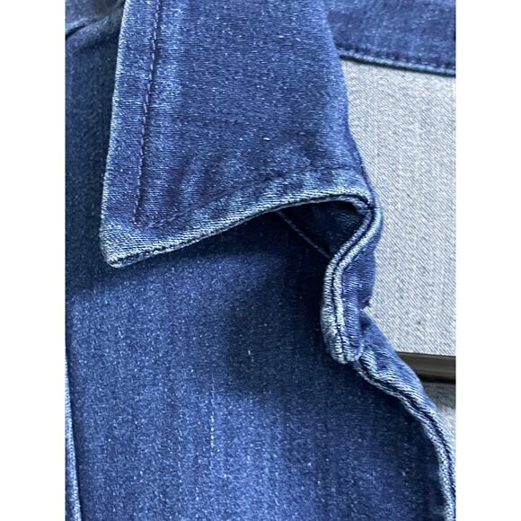 Haute Monde Sleeveless Zip Front Blue Denim Dress Large - Picture 6 of 9